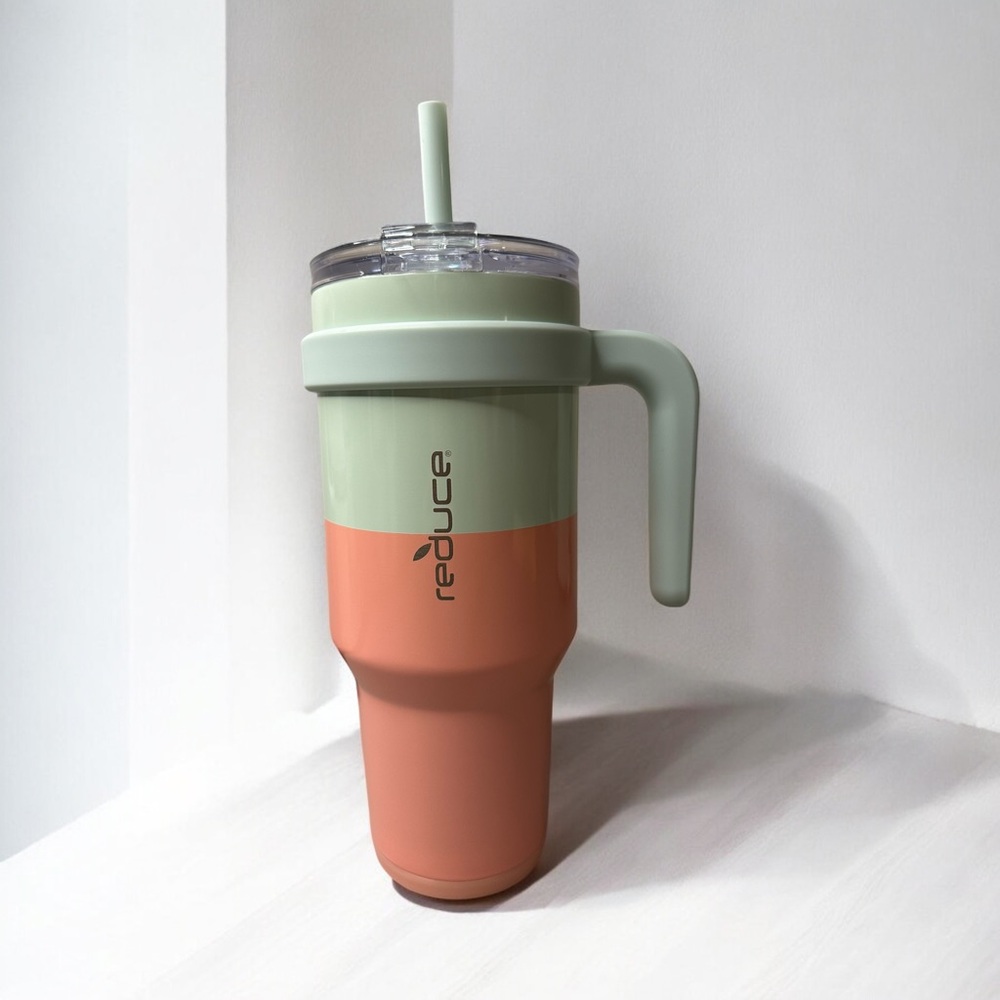 Reduce Slim Cold1 Tumbler - Straw, Lid & Handle. Insulated Stainless Steel 40oz.